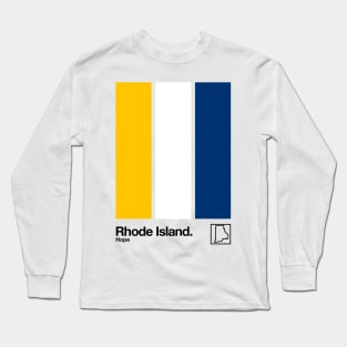 Rhode Island // Original Minimalist Artwork Poster Design Long Sleeve T-Shirt